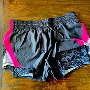 Champion Running Shorts with Short Leggings Size L